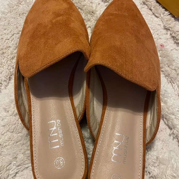 Musshoe Burnt Orange Suede Mules Women's Size 8.5 - Picture 5 of 8